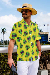 Alien Face Patch Hawaiian Shirt - Hyperfavor