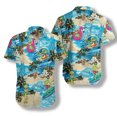 Alien On The Beach Hawaiian Shirt - Hyperfavor
