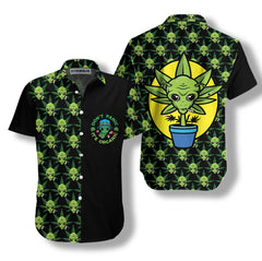 Alien Organic Marijuana Shirt For Men Hawaiian Shirt - Hyperfavor
