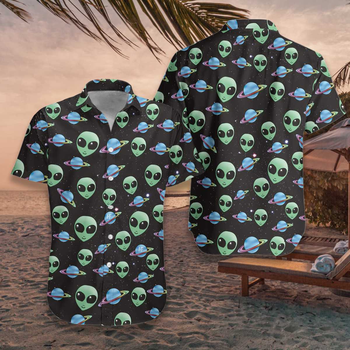 Alien Planet Hawaiian Shirt - Hyperfavor