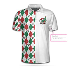 All I Want For Christmas Is A Hole In One Custom Polo Shirt, Personalized Argyle Long Sleeve Shirt For Golfers - Hyperfavor