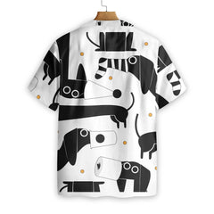 All My Dog Dachshund Pattern Hawaiian Shirt - Hyperfavor