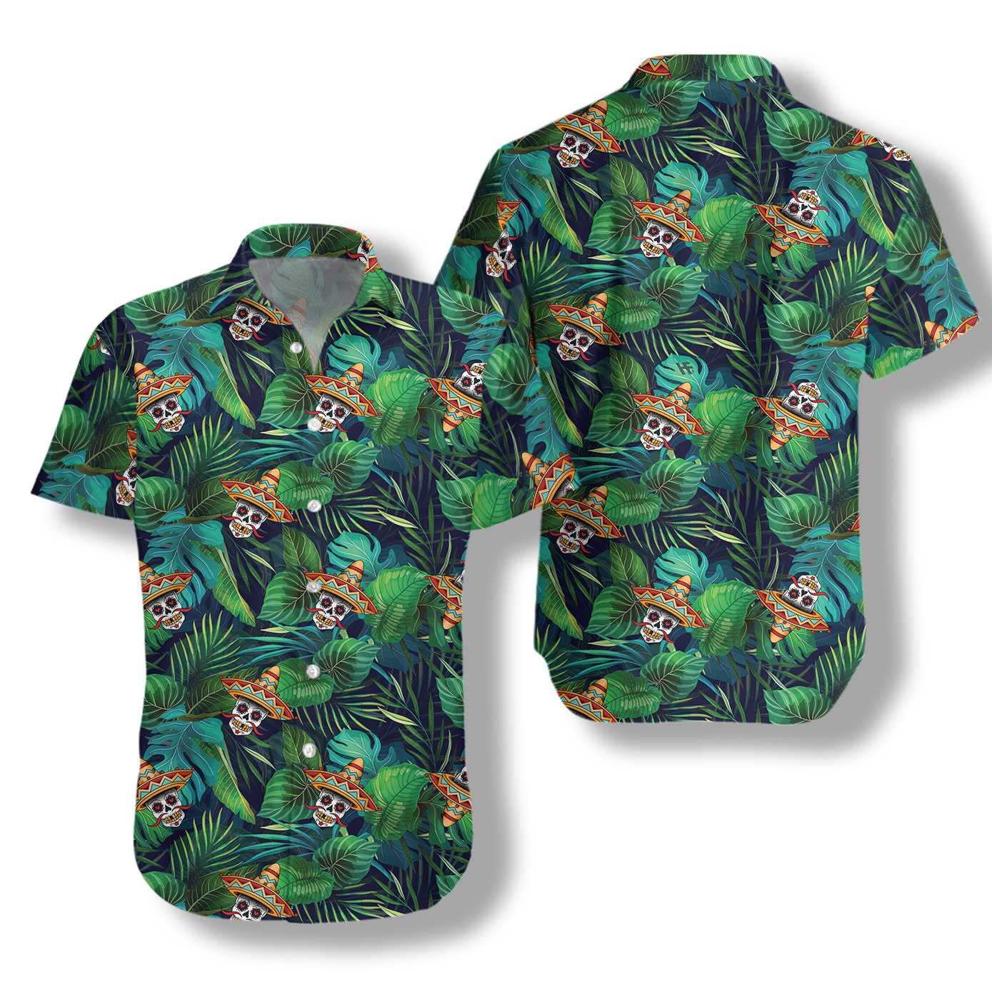 Aloha Mexican Skull Hawaiian Shirt - Hyperfavor