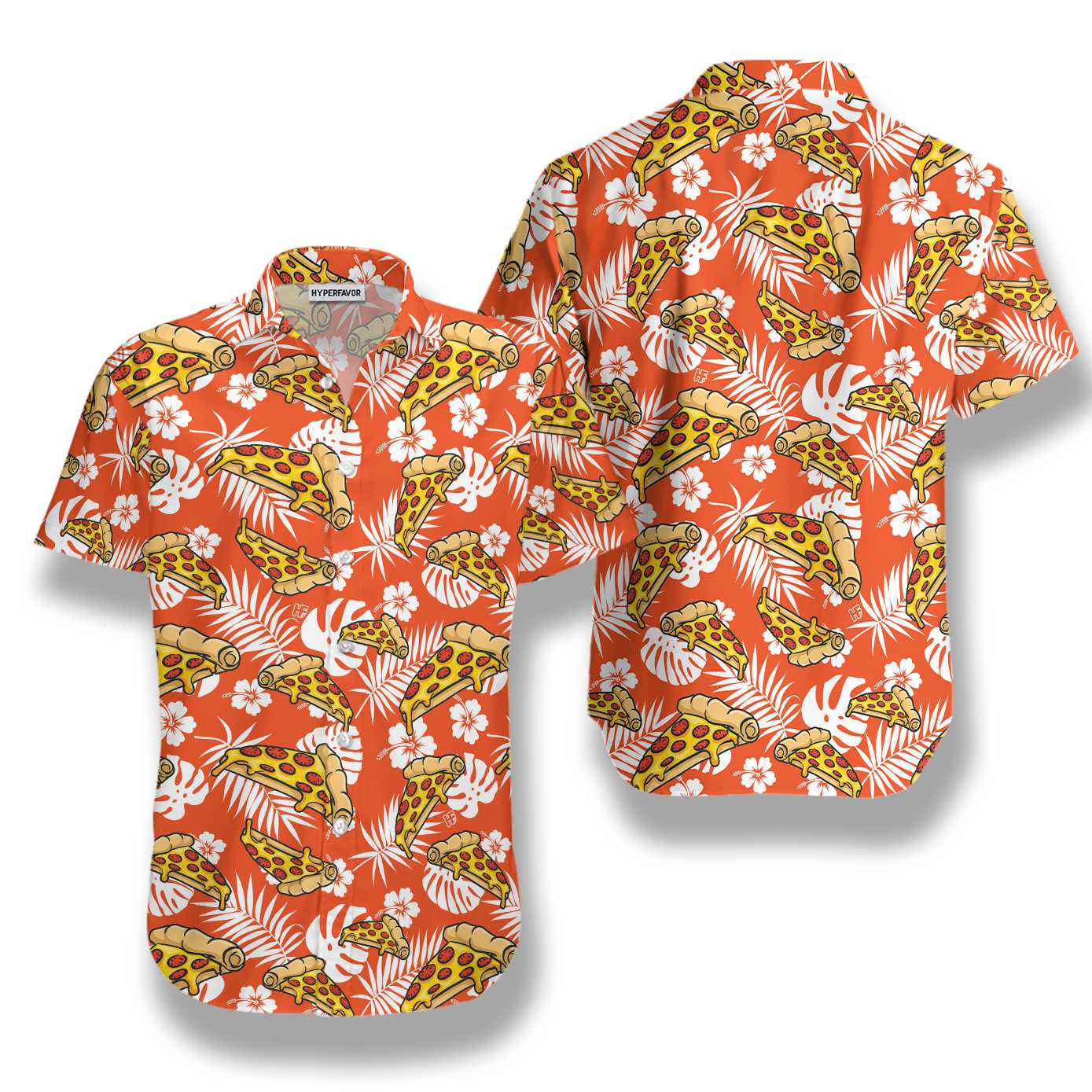 Aloha Tropical Pizza Shirt For Men Hawaiian Shirt - Hyperfavor