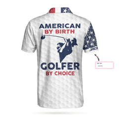 America Golf Custom Polo Shirt, Customized Golf Gift Idea, American Flag Golfing Shirt For Male Players - Hyperfavor