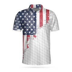 America Golf Custom Polo Shirt, Customized Golf Gift Idea, American Flag Golfing Shirt For Male Players - Hyperfavor