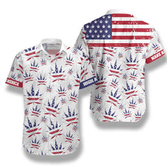 America Marijuana Leaf Shirt For Men Hawaiian Shirt - Hyperfavor