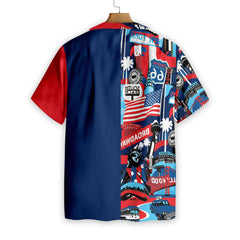 America Pop Art Hawaiian Shirt - Hyperfavor