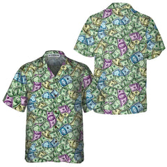 American Currency Banknotes Seamless Pattern Dollar Hawaiian Shirt, Funny Money Hawaiian Shirt Gift For Men - Hyperfavor