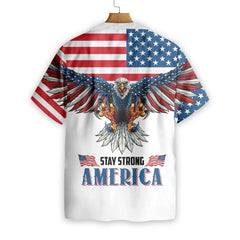 American Eagle Stay Strong Shirt For Men Hawaiian Shirt - Hyperfavor