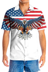 American Eagle Stay Strong Shirt For Men Hawaiian Shirt - Hyperfavor