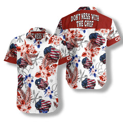 American Flag Chef Hawaiian Shirt - Hyperfavor