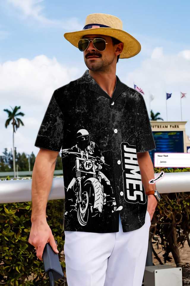 American Motorcycle Indian For Old Biker Custom Hawaiian Shirt, Personalized Riding Skull Native American Shirt - Hyperfavor