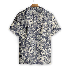 Apes Skull Seamless Pattern EZ02 1708 Hawaiian Shirt - Hyperfavor
