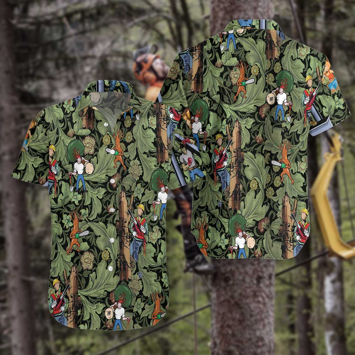 Arborist Proud 4 EZ12 2412 Hawaiian Shirt - Hyperfavor