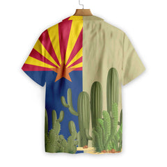 Arizona Flag Saguaro EZ16 0602 Hawaiian Shirt - Hyperfavor