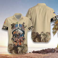 Army Veteran Home Of The Free EZ14 1501 Hawaiian Shirt - Hyperfavor