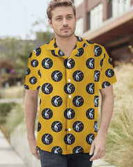 Astronaut Binance Coin Moon Pattern Hawaiian Shirt - Hyperfavor