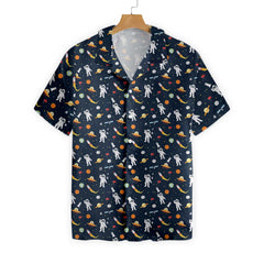 Astronaut Hello Hawaiian Shirt - Hyperfavor