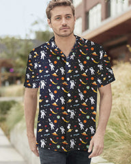 Astronaut Hello Hawaiian Shirt - Hyperfavor