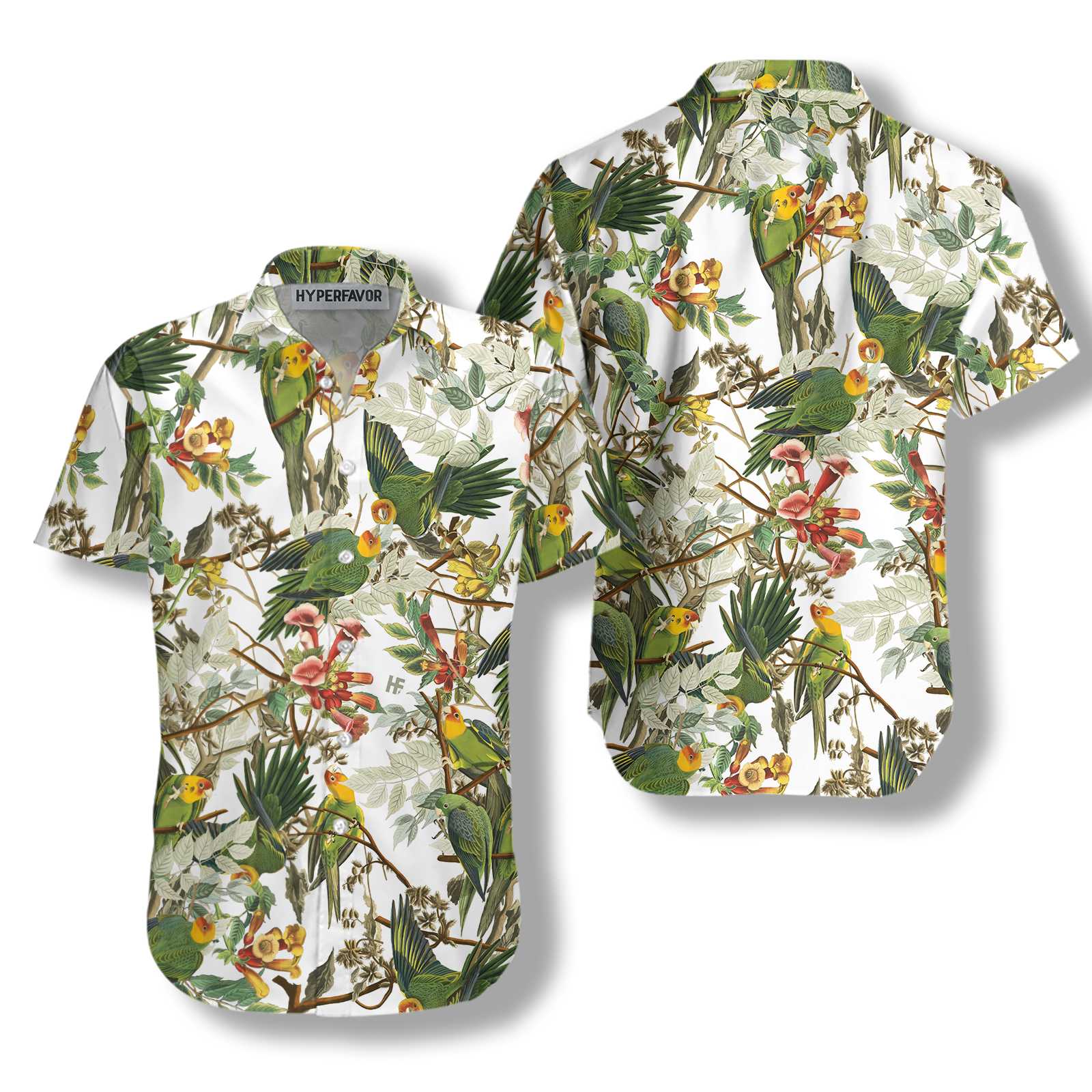 Audubon Carolina Parrot Shirt For Men Hawaiian Shirt - Hyperfavor