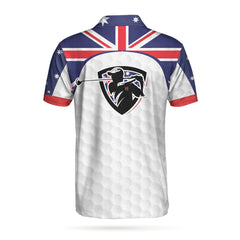 Australian Flag Golf Texture Polo Shirt - Hyperfavor