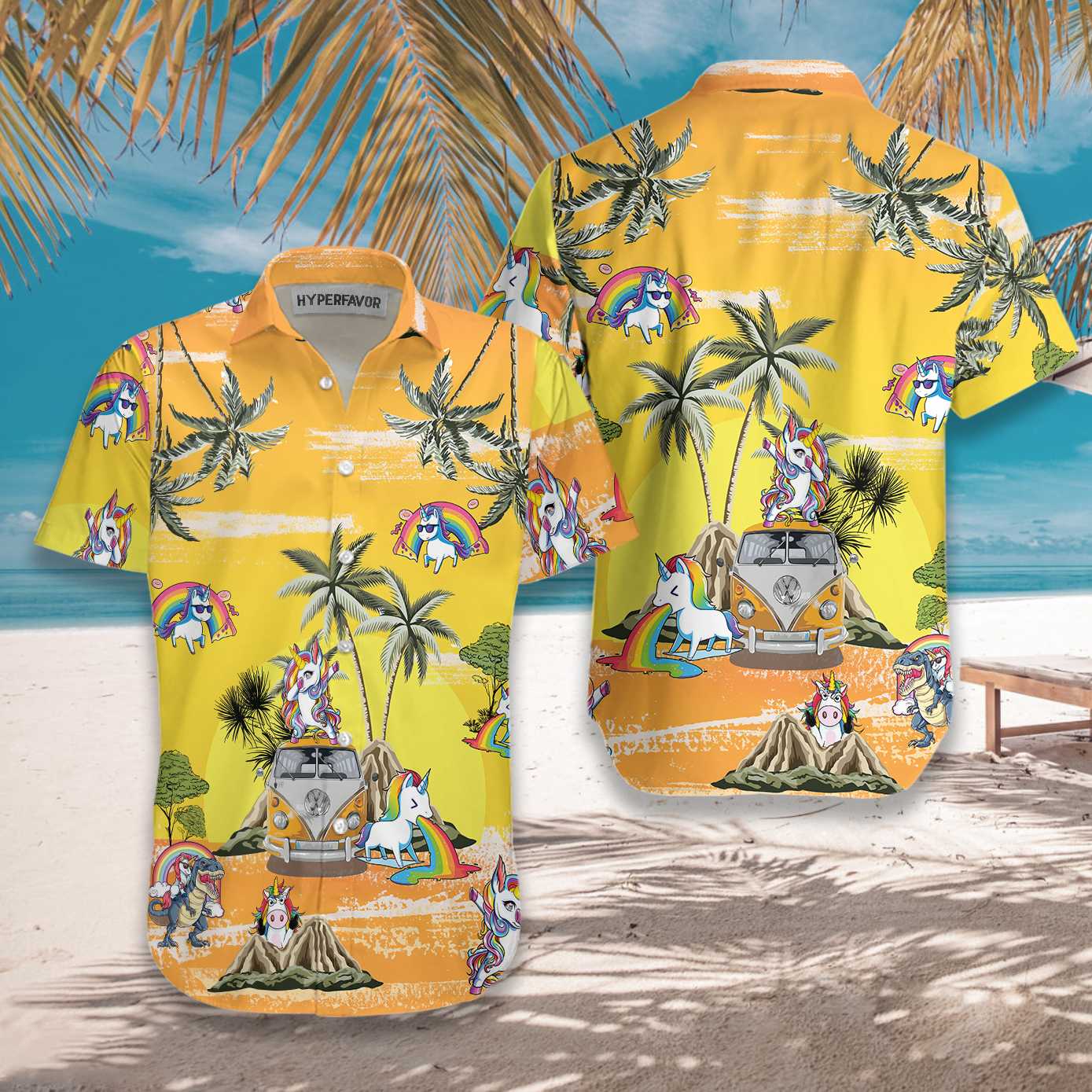 Baby Unicorn Summer Time Unicorn Hawaiian Shirt, Stylish Unicorn Shirts for Men And Women - Hyperfavor