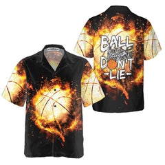 Baseball Ball Don't Lie Hawaiian Shirt, Red Flame Baseball Shirt For Baseball Players, Best Baseball Gift Shirt - Hyperfavor