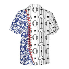 Baseball Tropical Pattern Baseball Hawaiian Shirt, Button Up Baseball Shirt For Men & Women, Cool Baseball Gift - Hyperfavor