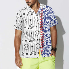 Baseball Tropical Pattern Baseball Hawaiian Shirt, Button Up Baseball Shirt For Men & Women, Cool Baseball Gift - Hyperfavor