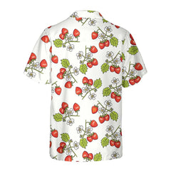 Beautiful Strawberry Seamless Pattern Hawaiian Shirt, Strawberry Shirt For Men & Women, Strawberry Print Shirt - Hyperfavor