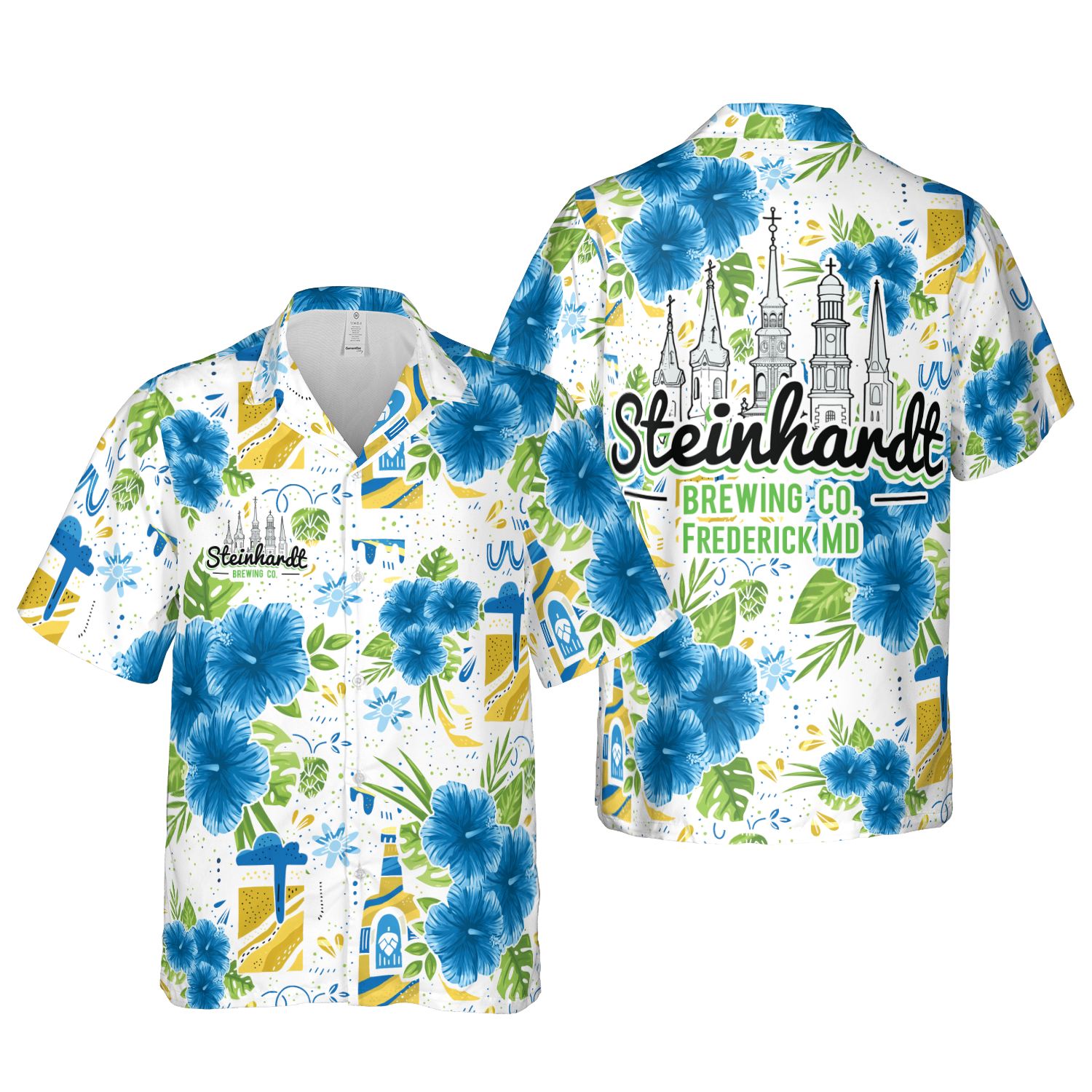Beer With Tropical Flower Pattern Hawaiian Shirt - Hyperfavor