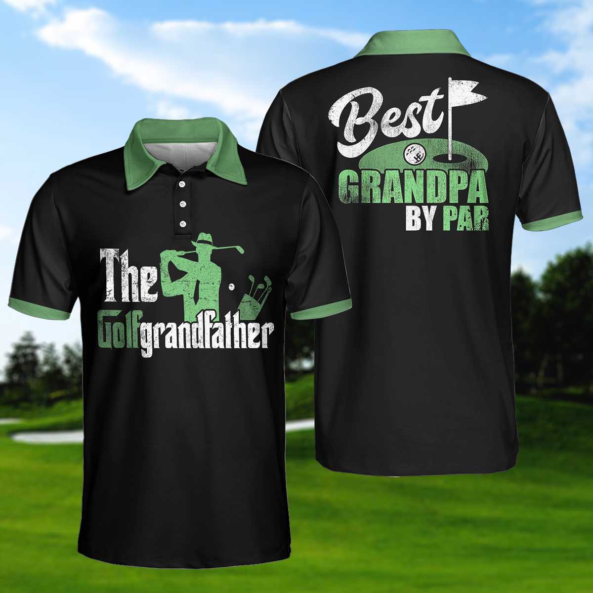 Best Grandpa By Par Golf EZ20 0304 Polo Shirt - Hyperfavor