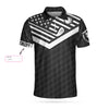 Best Pug Dad Ever Golfer Custom Polo Shirt, Personalized Black American Flag Golf Shirt For Men, Golf Shirt For Pug Lovers - Hyperfavor