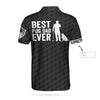 Best Pug Dad Ever Golfer Custom Polo Shirt, Personalized Black American Flag Golf Shirt For Men, Golf Shirt For Pug Lovers - Hyperfavor