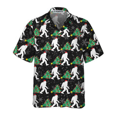 Bigfoot For Christmas Hawaiian Shirt, Bigfoot Christmas Shirt, Funny Xmas Gift Idea - Hyperfavor