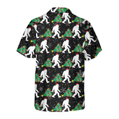Bigfoot For Christmas Hawaiian Shirt, Bigfoot Christmas Shirt, Funny Xmas Gift Idea - Hyperfavor