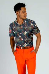 Bigfoot With Tropical Leaves Funny Halloween Hawaiian Shirt, Best Halloween Shirt For Men And Women - Hyperfavor