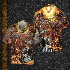 Biker Native Hawaiian Shirt, American Indian Mortocycle Shirt, Gift For Bikers - Hyperfavor
