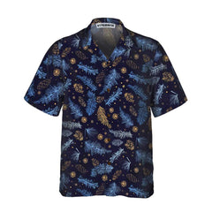 Blueish Winter Nature Hawaiian Shirt, Festive Christmas Shirt, Best Gift For Christmas - Hyperfavor
