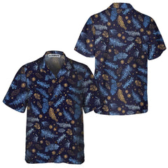 Blueish Winter Nature Hawaiian Shirt, Festive Christmas Shirt, Best Gift For Christmas - Hyperfavor