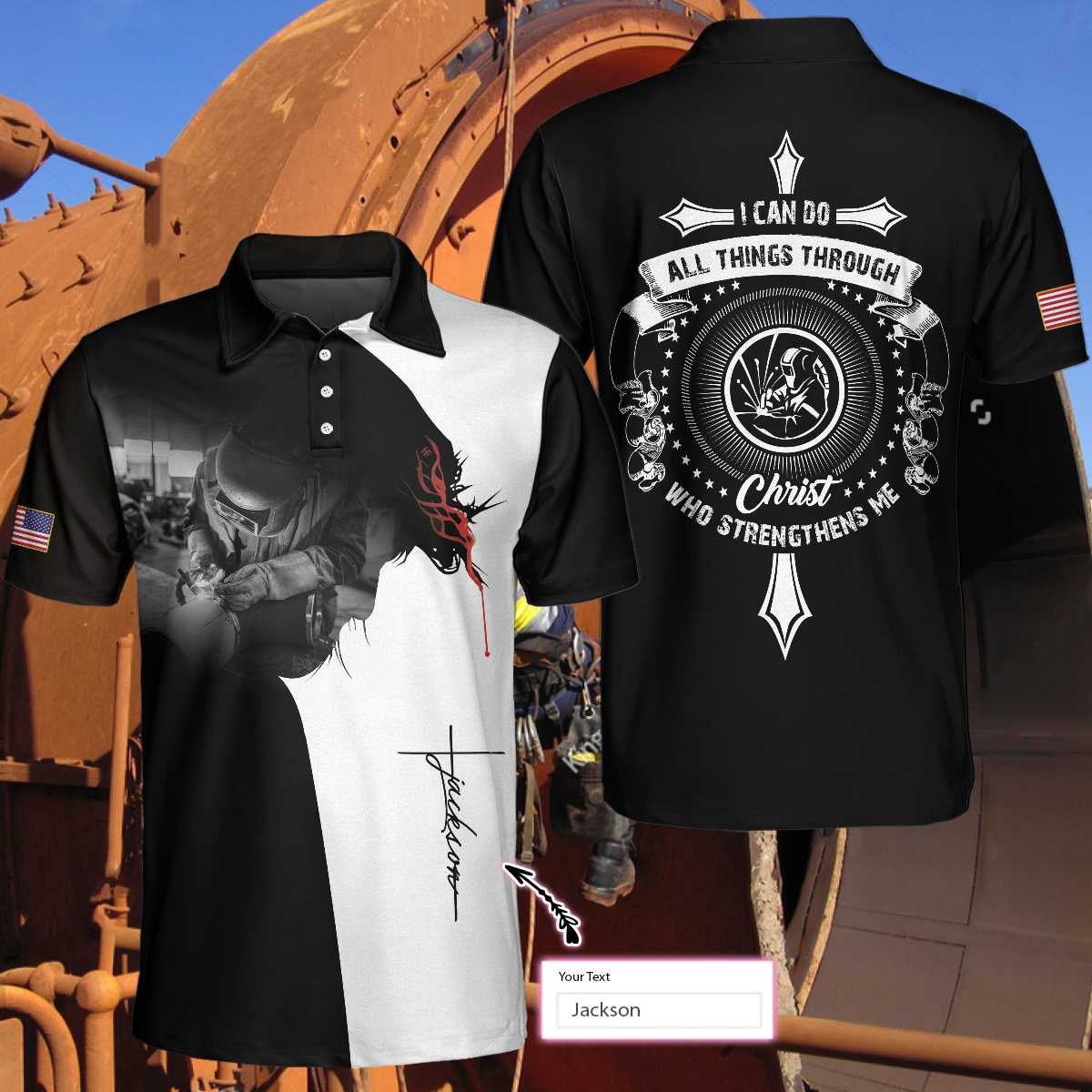 Boilermaker I Can Do All Things Custom Polo Shirt - Hyperfavor