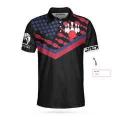 Bowling Aim Shoot Swear Repeat Custom Polo Shirt, Customized Bowling Shirt For Bowlers, Tenpin Bowling Shirt - Hyperfavor