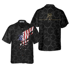 Bowling American Flag Hawaiian Shirt, Unique Bowling Shirt, Best Gift For Bowling Players - Hyperfavor