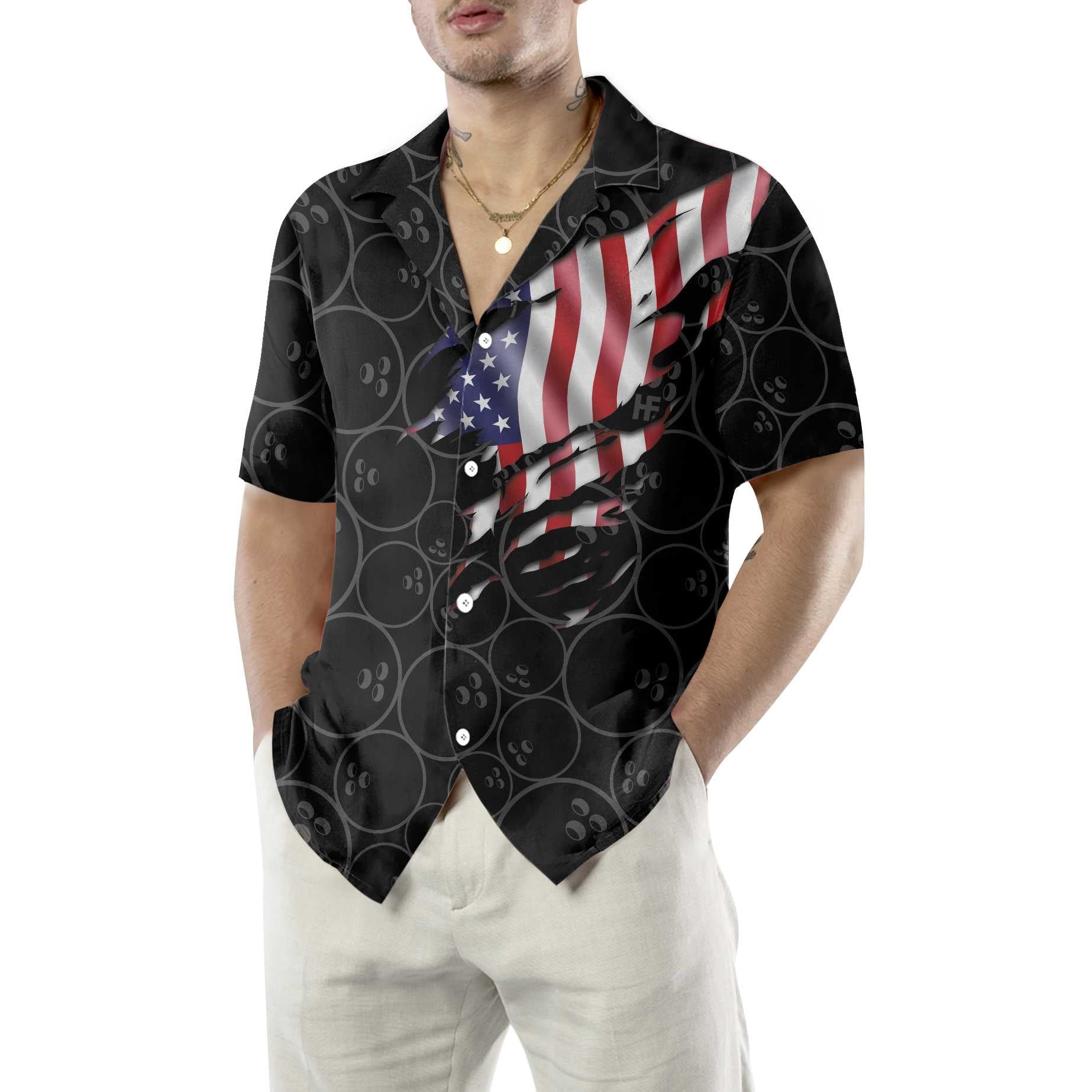 Bowling American Flag Hawaiian Shirt, Unique Bowling Shirt, Best Gift For Bowling Players - Hyperfavor