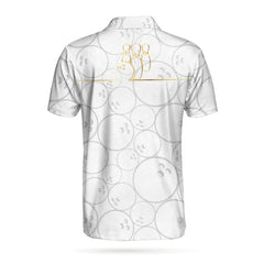 Bowling American Flag White Background Polo Shirt - Hyperfavor