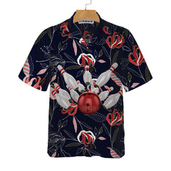 Bowling Colorful Flowers Hawaiian Shirt, Floral Bowling Shirt, Best Gift For Bowling Players - Hyperfavor