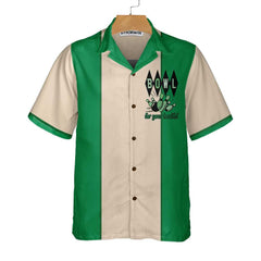 Bowling Is My Therapy Hawaiian Shirt, Green And White Bowling Shirt, Best Gift For Bowling Players - Hyperfavor