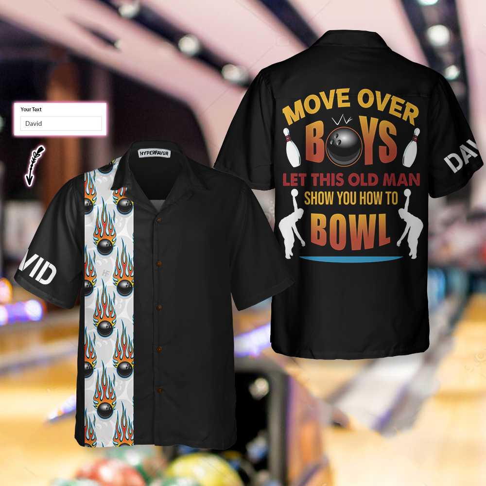 Bowling Move Over Boys Custom Hawaiian Shirt, Personalized Bowling Shirt, Best Gift For Bowling Players - Hyperfavor