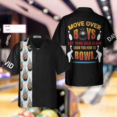 Bowling Move Over Boys Custom Hawaiian Shirt, Personalized Bowling Shirt, Best Gift For Bowling Players - Hyperfavor